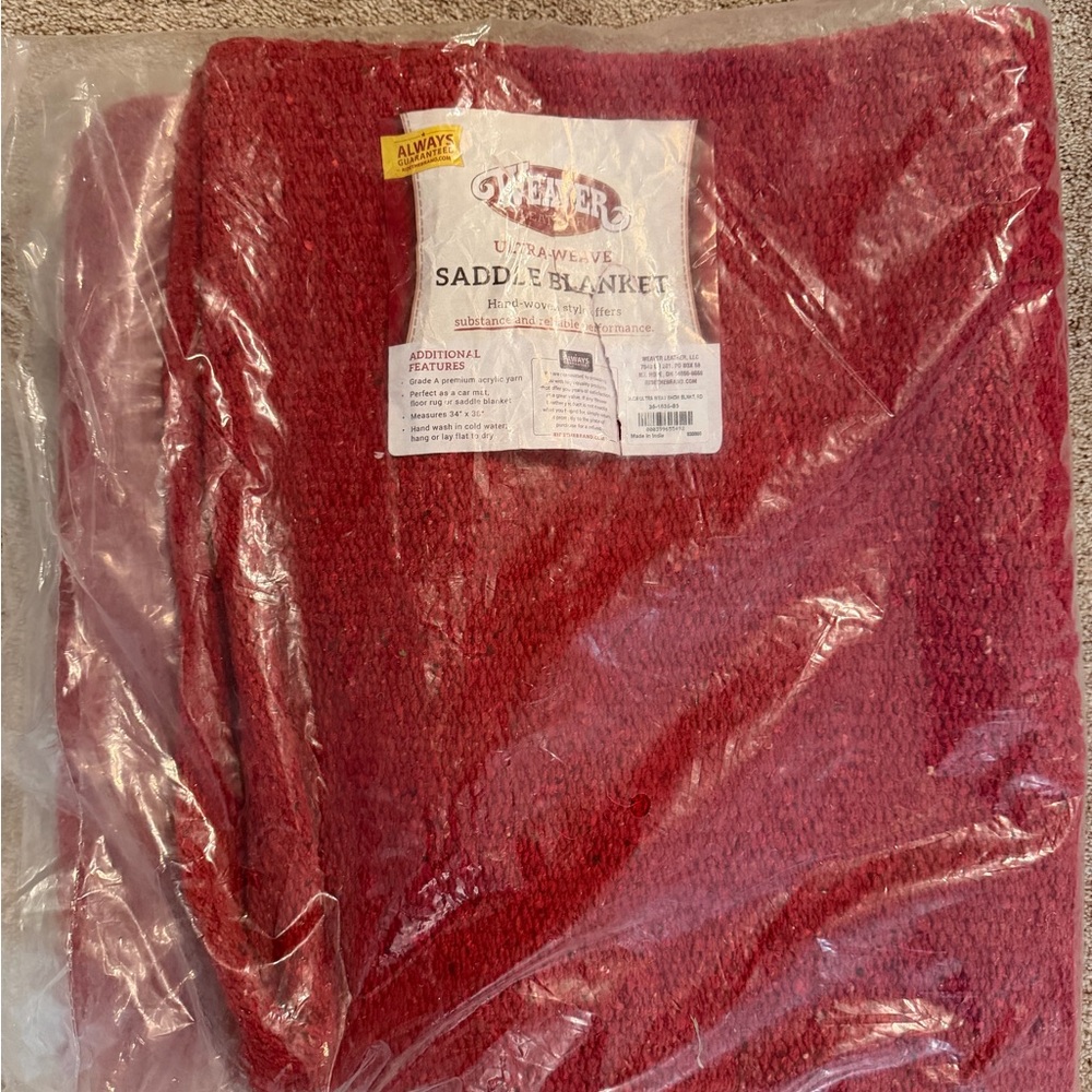 Weavers Ultra-Weave Saddle Blanket - Rich Red